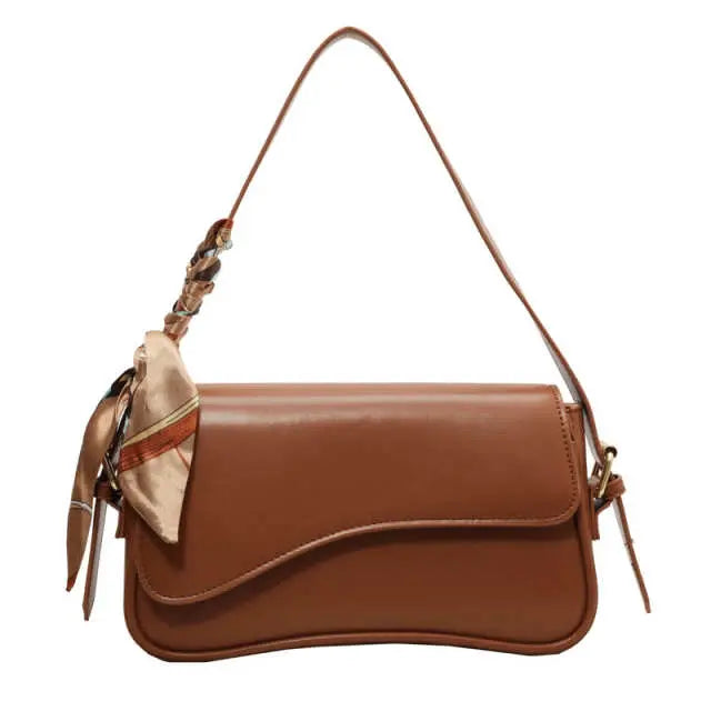 Textured Wave Shoulder Crossbody Bag for Women, Adjustable Strap, Square Design